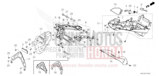 REAR FENDER CB1000RAM de 2021